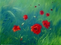 "Poppies beside the barley field" by Margaret MacGregor